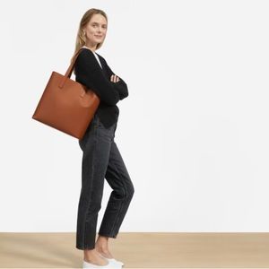 Everlane the day square leather tote
